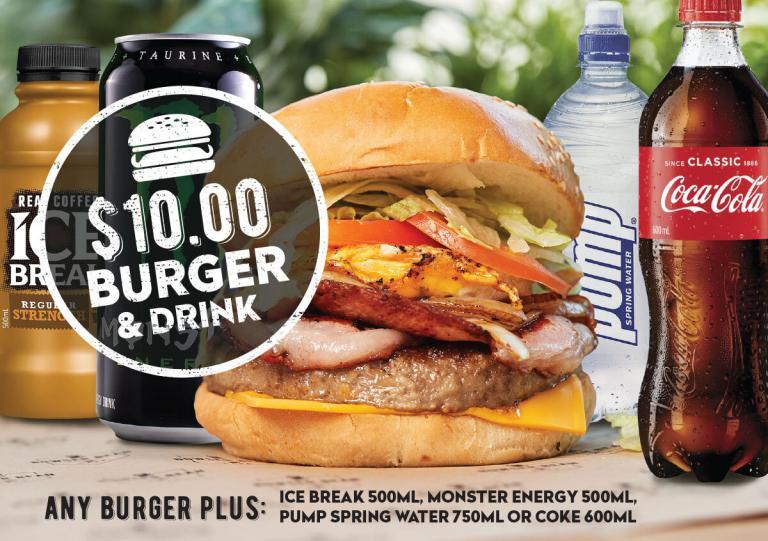 $10 Burger & Drink
