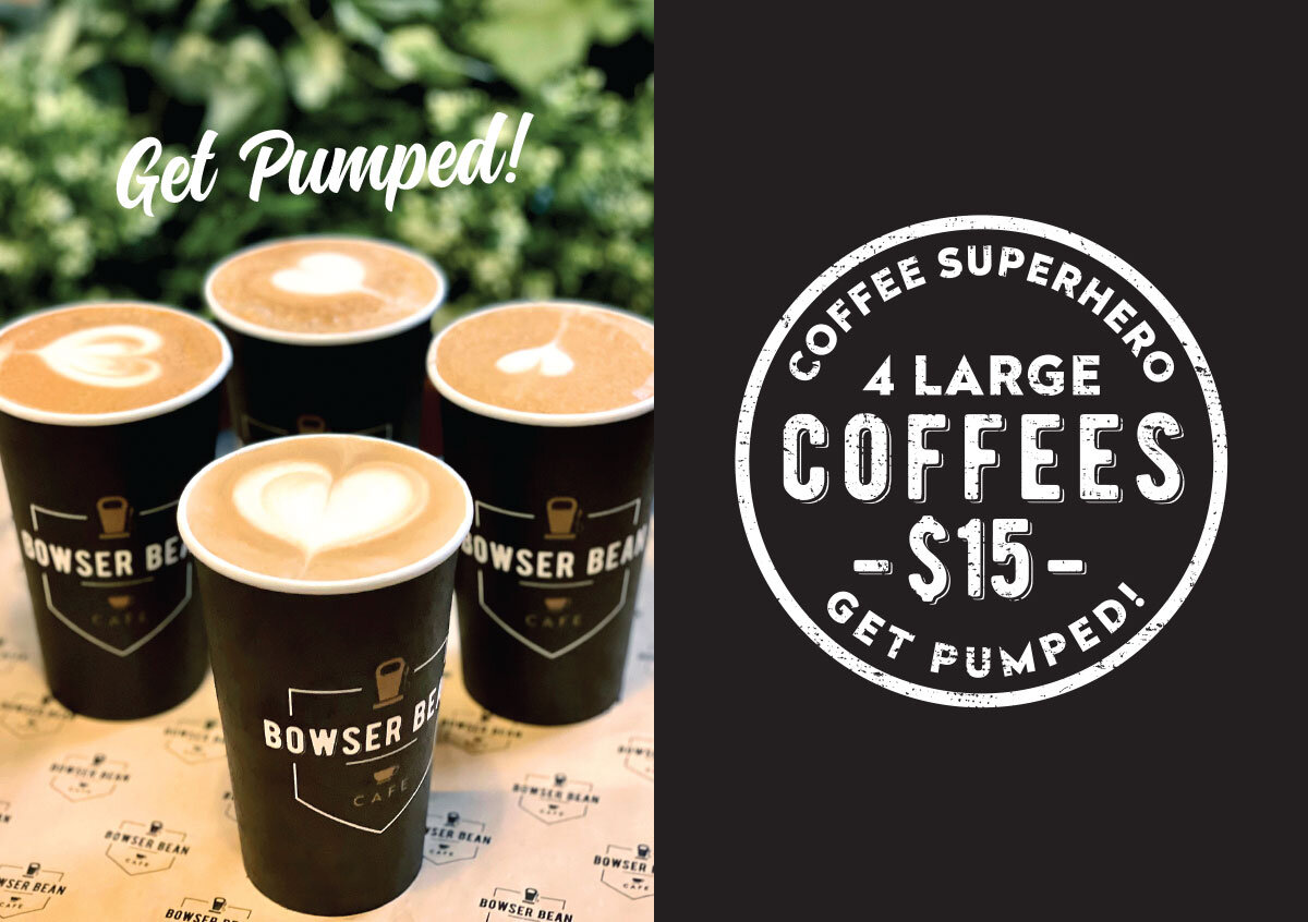 Coffee Super Hero Large $15